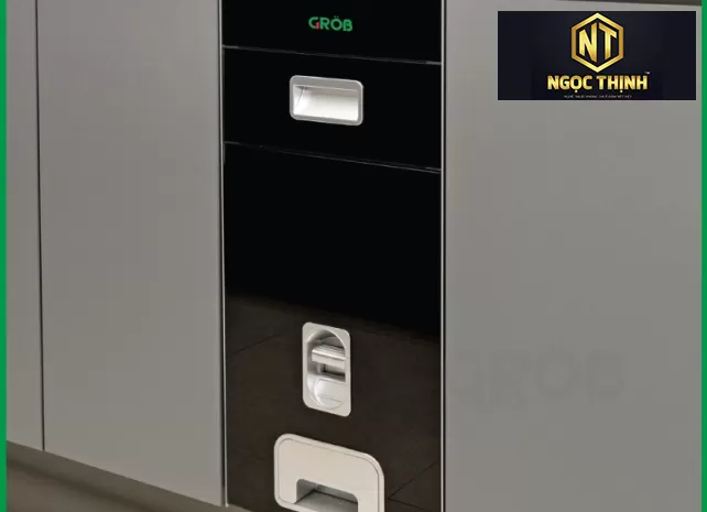 Thùng gạo mặt gương viền nhôm cao cấp